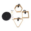 GloboStar® ELISE 00683 Μοντέρνο Κρεμαστό Φωτιστικό Ανάρτηση Τρίφωτο 3 x E27 IP20 Μπεζ Ξύλο με Μαύρο Μέταλλο - Μ55 x Π55 x Υ130cm