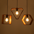 GloboStar® ELISE 00684 Μοντέρνο Κρεμαστό Φωτιστικό Ράγα Τρίφωτο 3 x E27 IP20 Καφέ Ξύλο με Μαύρο Μέταλλο - Μ76 x Π8 x Υ130cm