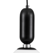 GloboStar® MAVERICK 00945 Μοντέρνο Κρεμαστό Φωτιστικό Μπάλα Μονόφωτο 1 x E27 IP20 Μαύρο Μέταλλο με Λευκό Γυαλί - Μ15 x Π15 x Υ33cm