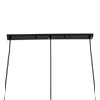 GloboStar® MONROE 00954 Μοντέρνο Κρεμαστό Φωτιστικό Ράγα Τρίφωτο 3 x E27 IP20 Μαύρο Μέταλλο με Λευκό Γυαλί - Μ74 x Π25 x Υ50cm