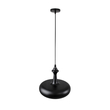 GloboStar® ROCKFORD 01287-C Μοντέρνο Κρεμαστό Φωτιστικό Καμπάνα Μονόφωτο 1 x E27 IP20 Μαύρο & Χρυσό Μέταλλο - Μ30 x Π30 x Y23cm