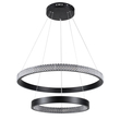 GloboStar® DIAMOND DUO 61150-DECO Κρεμαστό Φωτιστικό Δαχτυλίδι-Κύκλος LED CCT 75W 8743lm 360° AC 220-240V - Εναλλαγή Φωτισμού μέσω Τηλεχειριστηρίου All In One Ψυχρό 6000k+Φυσικό 4500k+Θερμό 2700k Dimmable Φ40+60cm - Μαύρο - 3 Years Warranty