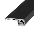 GloboStar® STAIR-PROFILE 70841-1M Προφίλ Αλουμινίου - Βάση & Ψύκτρα Ταινίας LED με Λευκό Γαλακτερό Κάλυμμα - Χρήση σε Σκαλοπάτια - Πατητό Κάλυμμα - Μαύρο - 1 Μέτρο - Μ100 x Π6 x Υ2.1cm