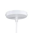 GloboStar® MAVERICK 00944 Μοντέρνο Κρεμαστό Φωτιστικό Μπάλα Μονόφωτο 1 x E27 IP20 Λευκό Μέταλλο με Λευκό Γυαλί - Μ15 x Π15 x Υ33cm