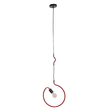 GloboStar® LIBBY 01095-1 Παιδικό Κρεμαστό Φωτιστικό Ανάρτηση Μονόφωτο 1 x E27 IP20 Κόκκινο Μέταλλο - Μ28 x Π28 x Υ16cm