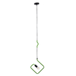 GloboStar® LIBBY 01096-1 Παιδικό Κρεμαστό Φωτιστικό Ανάρτηση Μονόφωτο 1 x E27 IP20 Πράσινο & Μαύρο Μέταλλο - Μ31 x Π31 x Υ16cm