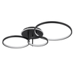 GloboStar® NEMESIS 61108 Φωτιστικό Οροφής Δαχτυλίδι-Κύκλος LED CCT 98W 11858lm 360° AC 220-240V - Εναλλαγή Φωτισμού μέσω Τηλεχειριστηρίου All In One Ψυχρό 6000k+Φυσικό 4500k+Θερμό 2700k Dimmable Φ25+35+45cm+BackLight - Μαύρο - 3 Years Warranty