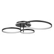 GloboStar® NEMESIS 61108 Φωτιστικό Οροφής Δαχτυλίδι-Κύκλος LED CCT 98W 11858lm 360° AC 220-240V - Εναλλαγή Φωτισμού μέσω Τηλεχειριστηρίου All In One Ψυχρό 6000k+Φυσικό 4500k+Θερμό 2700k Dimmable Φ25+35+45cm+BackLight - Μαύρο - 3 Years Warranty