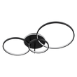 GloboStar® NEMESIS 61108 Φωτιστικό Οροφής Δαχτυλίδι-Κύκλος LED CCT 98W 11858lm 360° AC 220-240V - Εναλλαγή Φωτισμού μέσω Τηλεχειριστηρίου All In One Ψυχρό 6000k+Φυσικό 4500k+Θερμό 2700k Dimmable Φ25+35+45cm+BackLight - Μαύρο - 3 Years Warranty