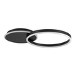 GloboStar® VENOM 61117 Φωτιστικό Οροφής Δαχτυλίδι-Κύκλος LED CCT 45W 5445lm 360° AC 220-240V - Εναλλαγή Φωτισμού μέσω Τηλεχειριστηρίου All In One Ψυχρό 6000k+Φυσικό 4500k+Θερμό 2700k Dimmable Φ40cm+BackLight - Μαύρο - 3 Years Warranty