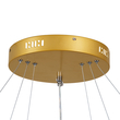 GloboStar® DIAMOND TRIO 61139-DECO Κρεμαστό Φωτιστικό Δαχτυλίδι-Κύκλος LED CCT 120W 14723lm 360° AC 220-240V - Εναλλαγή Φωτισμού μέσω Τηλεχειριστηρίου All In One Ψυχρό 6000k+Φυσικό 4500k+Θερμό 2700k Dimmable Φ40+60+80cm - Χρυσό Βούρτσας - 3 Years Warranty
