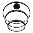 GloboStar® NEMESIS TRIO 61170-DECO Κρεμαστό Φωτιστικό Δαχτυλίδι-Κύκλος LED CCT 120W 14723lm 360° AC 220-240V - Εναλλαγή Φωτισμού μέσω Τηλεχειριστηρίου All In One Ψυχρό 6000k+Φυσικό 4500k+Θερμό 2700k Dimmable Φ40+60+80cm - Μαύρο - 3 Years Warranty