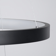 GloboStar® NEMESIS TRIO 61170-DECO Κρεμαστό Φωτιστικό Δαχτυλίδι-Κύκλος LED CCT 120W 14723lm 360° AC 220-240V - Εναλλαγή Φωτισμού μέσω Τηλεχειριστηρίου All In One Ψυχρό 6000k+Φυσικό 4500k+Θερμό 2700k Dimmable Φ40+60+80cm - Μαύρο - 3 Years Warranty
