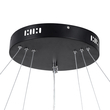 GloboStar® NEMESIS TRIO 61170-DECO Κρεμαστό Φωτιστικό Δαχτυλίδι-Κύκλος LED CCT 120W 14723lm 360° AC 220-240V - Εναλλαγή Φωτισμού μέσω Τηλεχειριστηρίου All In One Ψυχρό 6000k+Φυσικό 4500k+Θερμό 2700k Dimmable Φ40+60+80cm - Μαύρο - 3 Years Warranty