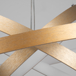 GloboStar® NEMESIS TRIO 61172-DECO Κρεμαστό Φωτιστικό Δαχτυλίδι-Κύκλος LED CCT 120W 14723lm 360° AC 220-240V - Εναλλαγή Φωτισμού μέσω Τηλεχειριστηρίου All In One Ψυχρό 6000k+Φυσικό 4500k+Θερμό 2700k Dimmable Φ40+60+80cm - Χρυσό Βούρτσας - 3 Years Warranty