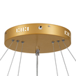 GloboStar® NEMESIS TRIO 61172-DECO Κρεμαστό Φωτιστικό Δαχτυλίδι-Κύκλος LED CCT 120W 14723lm 360° AC 220-240V - Εναλλαγή Φωτισμού μέσω Τηλεχειριστηρίου All In One Ψυχρό 6000k+Φυσικό 4500k+Θερμό 2700k Dimmable Φ40+60+80cm - Χρυσό Βούρτσας - 3 Years Warranty