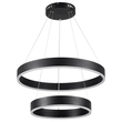 GloboStar® VENOM DUO 61185 Κρεμαστό Φωτιστικό Δαχτυλίδι-Κύκλος LED CCT 75W 8818lm 120° AC 220-240V - Εναλλαγή Φωτισμού μέσω Τηλεχειριστηρίου All In One Ψυχρό 6000K+Φυσικό 4500K+Θερμό 2700K Dimmable Φ40+60cm - Μαύρο - 3 Years Warranty
