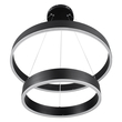GloboStar® VENOM DUO 61185 Κρεμαστό Φωτιστικό Δαχτυλίδι-Κύκλος LED CCT 75W 8818lm 120° AC 220-240V - Εναλλαγή Φωτισμού μέσω Τηλεχειριστηρίου All In One Ψυχρό 6000K+Φυσικό 4500K+Θερμό 2700K Dimmable Φ40+60cm - Μαύρο - 3 Years Warranty