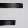 GloboStar® VENOM DUO 61185 Κρεμαστό Φωτιστικό Δαχτυλίδι-Κύκλος LED CCT 75W 8818lm 120° AC 220-240V - Εναλλαγή Φωτισμού μέσω Τηλεχειριστηρίου All In One Ψυχρό 6000K+Φυσικό 4500K+Θερμό 2700K Dimmable Φ40+60cm - Μαύρο - 3 Years Warranty