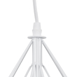 GloboStar® EIFFEL 61570 Vintage Κρεμαστό Φωτιστικό Ράγα Τρίφωτο 3 x E27 IP20 Λευκό Μέταλλο με Λευκό Ύφασμα - Μ68 x Π25 x Υ130cm