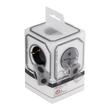 GloboStar® TRAVEL PowerCube PRO Certified 79627 Πολύπριζο 5 Θέσεων με 5 Πρίζες Ασφαλείας Childproof EU Schuko AC 220-240V Μ7.5 x Π11.5 x Υ7.5 - Λευκό με Γκρι - Max Load 3680W/16A