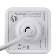 GloboStar® TRAVEL PowerCube PRO Certified 79644 Πολύπριζο 5 Θέσεων με 1.5m Kαλώδιο - 5 Πρίζες Ασφαλείας Childproof EU Schuko AC 220-240V Μ7.5 x Π7.5 x Υ7.5 - Λευκό με Γκρι - Max Load 3680W/16A