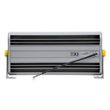 GloboStar® FLOOD-HENA 90640 Προβολέας Wall Washer για Φωτισμό Κτιρίων LED 48W 4320lm 30° AC 220-240V Αδιάβροχο IP65 Μ39 x Π6 x Υ17cm Θερμό Λευκό 3000K - Ασημί - 3 Years Warranty