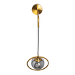 GloboStar® VIENNA 00923 Μοντέρνο Επιτοίχιο Φωτιστικό Απλίκα Μονόφωτο 1 x E27 IP20 Χρυσό Μέταλλο με Ασημί Γυαλί - Μ25 x Π23 x Υ27cm