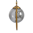 GloboStar® VIENNA 00923 Μοντέρνο Επιτοίχιο Φωτιστικό Απλίκα Μονόφωτο 1 x E27 IP20 Χρυσό Μέταλλο με Ασημί Γυαλί - Μ25 x Π23 x Υ27cm