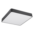 GloboStar® KAMALA 61208-P Κρεμαστή Πλαφονιέρα Οροφής LED CCT 75W 8625lm 120° AC 220-240V - Εναλλαγή Φωτισμού μέσω Τηλεχειριστηρίου All In One Ψυχρό 6000k+Φυσικό 4500k+Θερμό 2700k Dimmable Μ60 x Π60 x Υ8cm - Μαύρο - 3 Years Warranty
