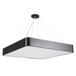GloboStar® KAMALA 61208-P Κρεμαστή Πλαφονιέρα Οροφής LED CCT 75W 8625lm 120° AC 220-240V - Εναλλαγή Φωτισμού μέσω Τηλεχειριστηρίου All In One Ψυχρό 6000k+Φυσικό 4500k+Θερμό 2700k Dimmable Μ60 x Π60 x Υ8cm - Μαύρο - 3 Years Warranty