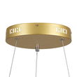 GloboStar® SALEM 61247 Κρεμαστή Πλαφονιέρα Οροφής Δαχτυλίδι-Κύκλος LED CCT 105W 12075lm 120° AC 220-240V - Εναλλαγή Φωτισμού μέσω Τηλεχειριστηρίου All In One Ψυχρό 6000k+Φυσικό 4500k+Θερμό 2700k Dimmable Φ60cm - Χρυσό Σαμπανιζέ - 3 Years Warranty
