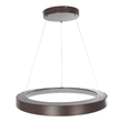 GloboStar® SALEM 61248 Κρεμαστή Πλαφονιέρα Οροφής Δαχτυλίδι-Κύκλος LED CCT 105W 12075lm 120° AC 220-240V - Εναλλαγή Φωτισμού μέσω Τηλεχειριστηρίου All In One Ψυχρό 6000k+Φυσικό 4500k+Θερμό 2700k Dimmable Φ60cm - Καφέ Χάλκινο - 3 Years Warranty