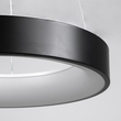 GloboStar® SALEM 61241 Κρεμαστή Πλαφονιέρα Οροφής Δαχτυλίδι-Κύκλος LED CCT 75W 8625lm 120° AC 220-240V - Εναλλαγή Φωτισμού μέσω Τηλεχειριστηρίου All In One Ψυχρό 6000k+Φυσικό 4500k+Θερμό 2700k Dimmable Φ45cm - Μαύρο - 3 Years Warranty