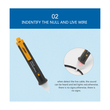 GloboStar 79990 Επαγγελματικός Ανιχνευτής Τάσης ΑC - Voltage Detector Χωρίς Επαφή 50-1000V με Φακό LED - Ένδειξη LED - Ρύθμηση Ευαισθησίας - Ένδειξη Ισχύος Σήματος - Εργαλείο Ηλεκτρολόγου