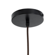 GloboStar® CUBA 01720 Boho Κρεμαστό Φωτιστικό Ανάρτηση Μονόφωτο 1 x E27 IP20 Καφέ Ξύλο - Μ53 x Π53 x Υ30cm