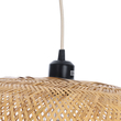 GloboStar® CARIBBEAN 01724 Boho Κρεμαστό Φωτιστικό Ανάρτηση Μονόφωτο 1 x E27 IP20 Μπεζ Ξύλο - Μ60 x Π60 x Υ38cm