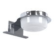 GloboStar® KIARA 60402 Μοντέρνο Φωτιστικό Τοίχου - Απλίκα Καθρέπτη Μπάνιου με 3 Τρόπους Τοποθέτησης LED 5W 560lm 120° AC 220-240V IP44 Μ10 x Π13 x Υ3cm - Φυσικό Λευκό 4500K - Χρώμιο Νίκελ - 3 Χρόνια Εγγύηση