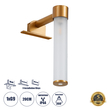 GloboStar® ELSA 60407 Μοντέρνο Φωτιστικό Τοίχου - Απλίκα Καθρέπτη Μπάνιου - Πίνακα 1 x G9 360° AC 220-240V IP44 Μ3.5 x Π13.5 x Υ20cm - Χάλκινο - 5 Χρόνια Εγγύηση