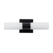 GloboStar® ANAIS 60408 Μοντέρνο Φωτιστικό Τοίχου - Απλίκα Καθρέπτη Μπάνιου - Πίνακα 2 x G9 270° AC 220-240V IP44 Μ34 x Π12 x Υ11cm - Μαύρο - 5 Χρόνια Εγγύηση