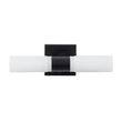 GloboStar® ANAIS 60408 Μοντέρνο Φωτιστικό Τοίχου - Απλίκα Καθρέπτη Μπάνιου - Πίνακα 2 x G9 270° AC 220-240V IP44 Μ34 x Π12 x Υ11cm - Μαύρο - 5 Χρόνια Εγγύηση