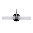 GloboStar® PAOLA 60418 Μοντέρνο Φωτιστικό Τοίχου - Απλίκα Καθρέπτη Μπάνιου - Πίνακα 2 x G9 270° AC 220-240V IP44 Μ31 x Π16 x Υ15cm - Χρώμιο Νίκελ - 5 Χρόνια Εγγύηση