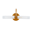 GloboStar® PAOLA 60419 Μοντέρνο Φωτιστικό Τοίχου - Απλίκα Καθρέπτη Μπάνιου - Πίνακα 2 x G9 270° AC 220-240V IP44 Μ31 x Π16 x Υ15cm - Χάλκινο - 5 Χρόνια Εγγύηση
