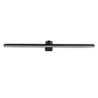 GloboStar® MEGAN 60448 Μοντέρνο Φωτιστικό Τοίχου - Απλίκα Καθρέπτη Μπάνιου - Πίνακα LED 12W 1400lm 120° AC 220-240V IP44 Μ60 x Π12 x Υ4cm - Φυσικό Λευκό 4500K - Μαύρο - 3 Χρόνια Εγγύηση