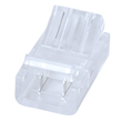 GloboStar® 70686 Ενωτικός Σύνδεσμος για Μονόχρωμη Ταινία LED 10mm 2 PIN σε Καλώδιο Τροφοδοσίας Ατερμάτιστο 2 PIN Μ2.1 x Π1.3 x Υ0.7cm Διάφανο