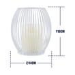 GloboStar® CANDLE 76490 Διακοσμητικό Realistic Κερί με LED Εφέ Κινούμενης Φλόγας - Μπαταρίας 2 x AA (Δεν Συμπεριλαμβάνονται) & Ασύρματο Χειριστήριο IR Θερμό Λευκό 2700K Dimmable Λευκό Φ14 x Υ16cm