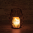 GloboStar® CANDLE 76494 Διακοσμητικό Realistic Κερί με LED Εφέ Κινούμενης Φλόγας - Μπαταρίας 2 x AA (Δεν Συμπεριλαμβάνονται) & Ασύρματο Χειριστήριο IR Θερμό Λευκό 2700K Dimmable Μαύρο Φ16 x Υ18cm
