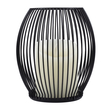 GloboStar® CANDLE 76495 Διακοσμητικό Realistic Κερί με LED Εφέ Κινούμενης Φλόγας - Μπαταρίας 2 x AA (Δεν Συμπεριλαμβάνονται) & Ασύρματο Χειριστήριο IR Θερμό Λευκό 2700K Dimmable Μαύρο Φ14 x Υ16cm