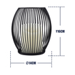 GloboStar® CANDLE 76495 Διακοσμητικό Realistic Κερί με LED Εφέ Κινούμενης Φλόγας - Μπαταρίας 2 x AA (Δεν Συμπεριλαμβάνονται) & Ασύρματο Χειριστήριο IR Θερμό Λευκό 2700K Dimmable Μαύρο Φ14 x Υ16cm