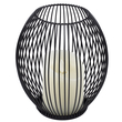 GloboStar® CADLE 76496 Διακοσμητικό Realistic Κερί με LED Εφέ Κινούμενης Φλόγας - Μπαταρίας 2 x AA (Δεν Συμπεριλαμβάνονται) & Ασύρματο Χειριστήριο IR Θερμό Λευκό 2700K Dimmable Μαύρο Φ16 x Υ18cm